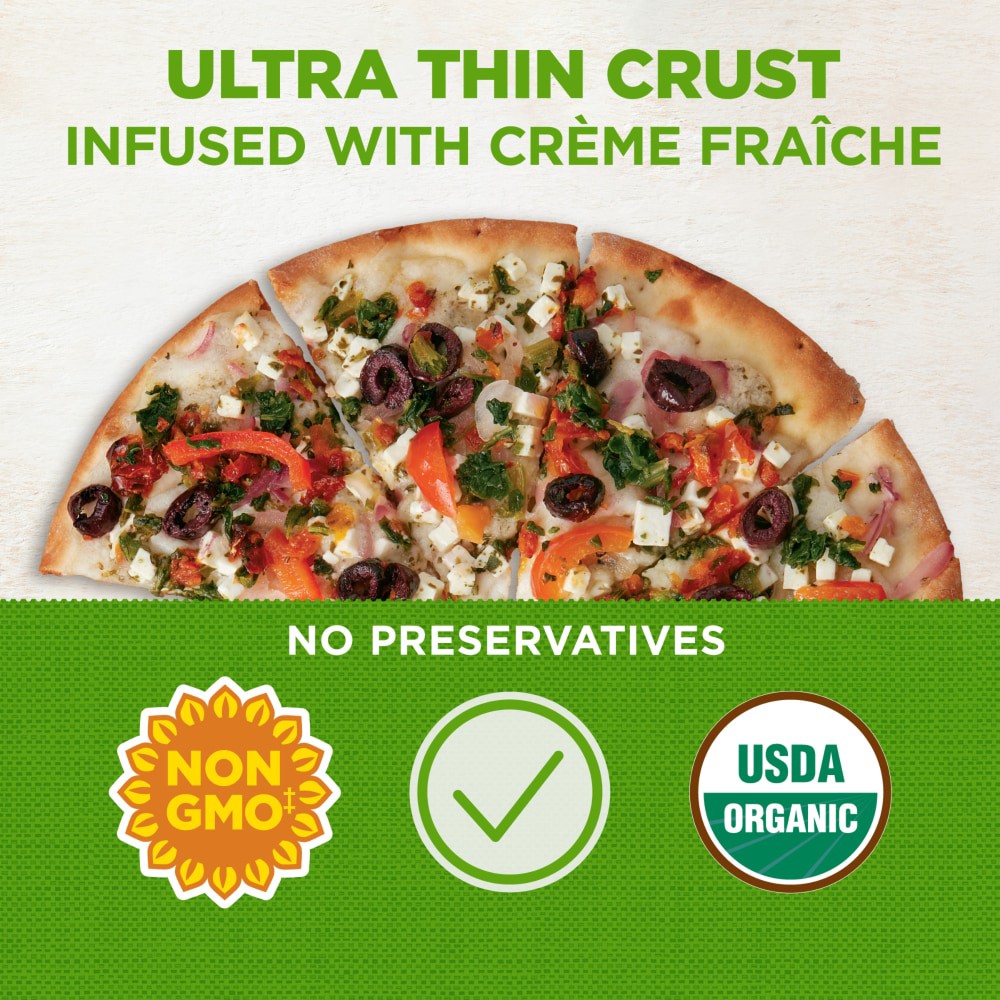 slide 3 of 4, Simple Truth Organic Greek Style Ultra-Thin Crust Vegetable Pizza, 12.52 oz
