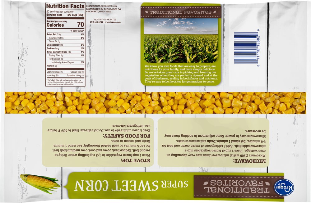 slide 2 of 2, Kroger Frozen Super Sweet Corn Big Deal!, 60 oz
