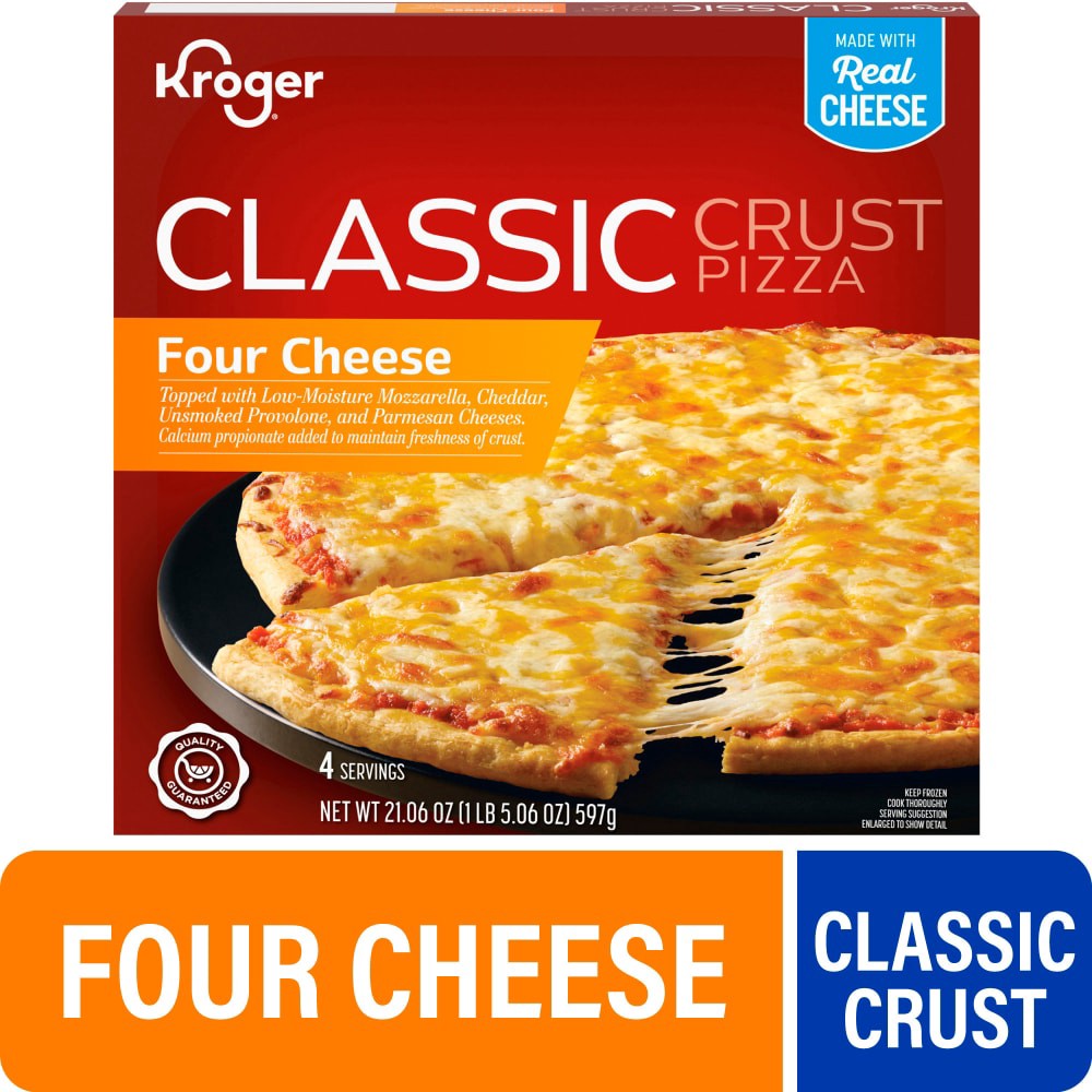 slide 2 of 4, Kroger® Classic Cheese Pizza, 21.06 oz