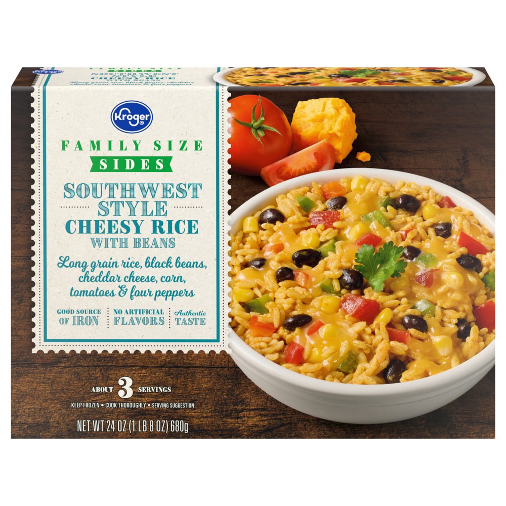 slide 3 of 3, Kroger® Family Size Southwest Style Cheesy Rice with Beans, 24 oz