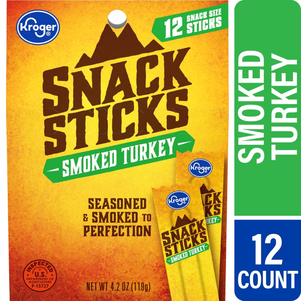 slide 3 of 4, Kroger Smoked Turkey Snack Sticks, 4.2 oz