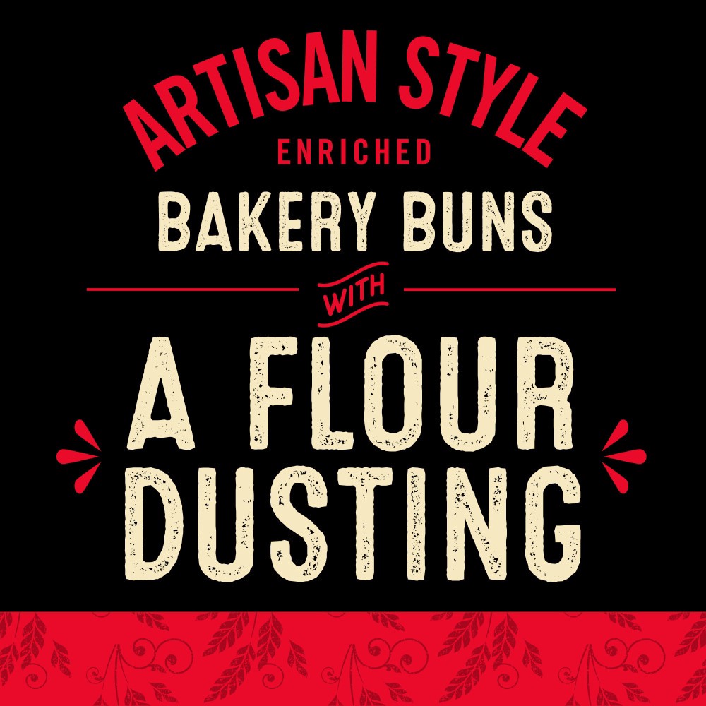 slide 4 of 4, Private Selection Artisan Style White Hamburger Buns, 20 oz