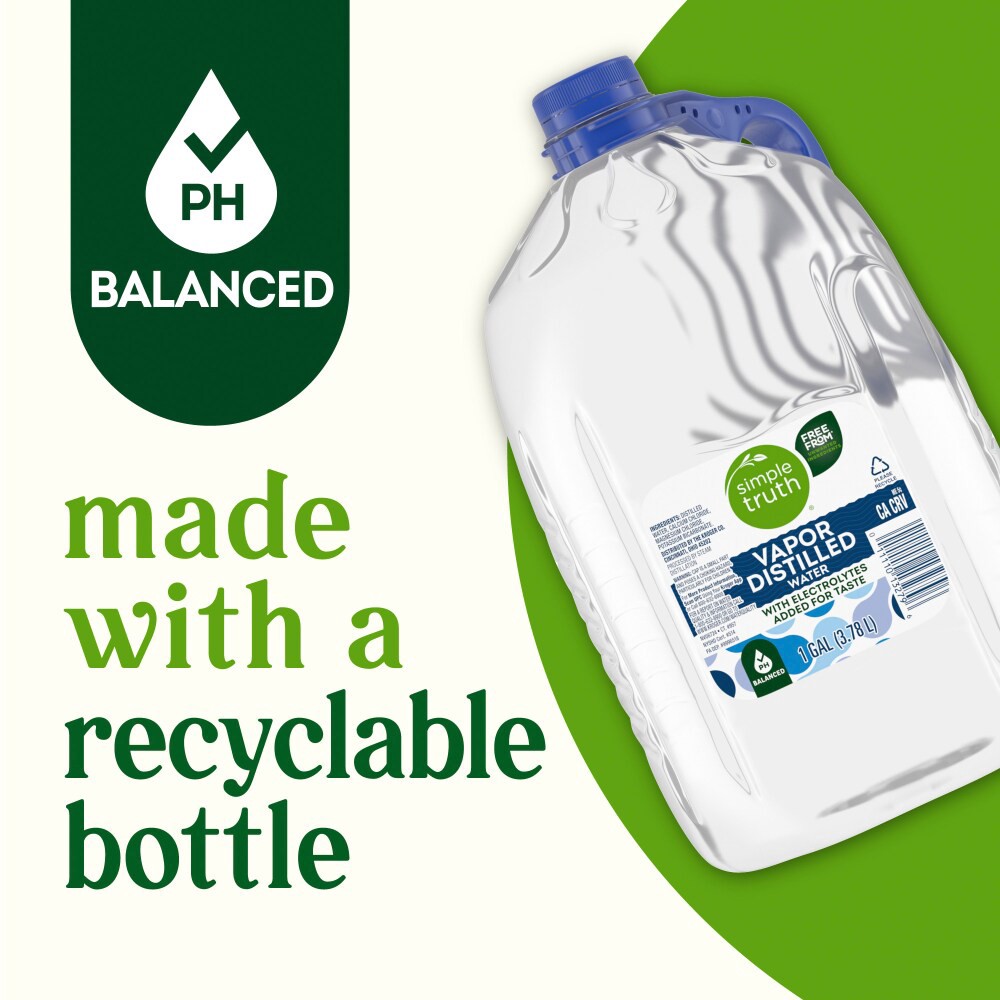 slide 5 of 5, Simple Truth Vapor Distilled Water - 1 gal, 1 gal