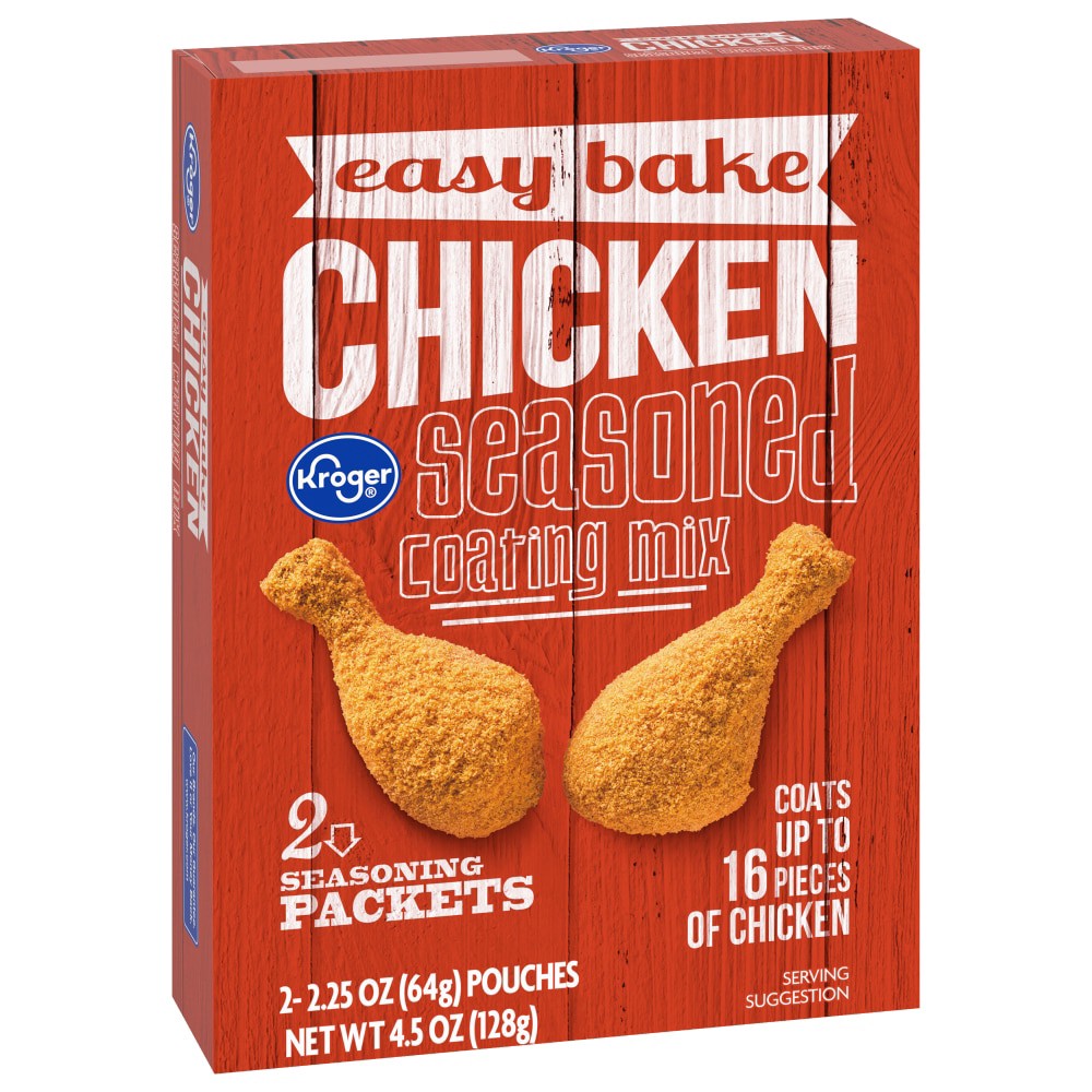 slide 4 of 6, Kroger Easy Bake Chicken Seasoned Coating Mix, 2 ct; 2.25 oz