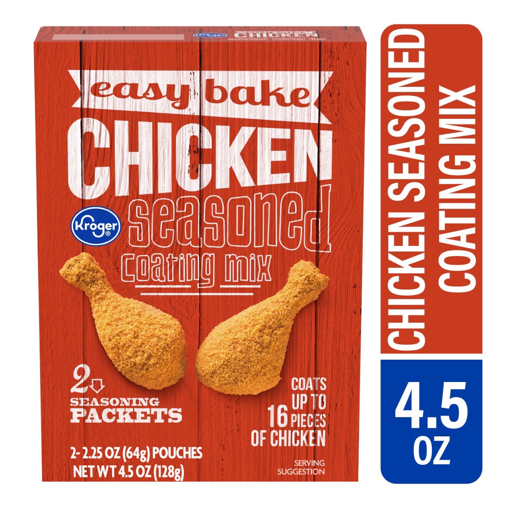 slide 6 of 6, Kroger Easy Bake Chicken Seasoned Coating Mix, 2 ct; 2.25 oz