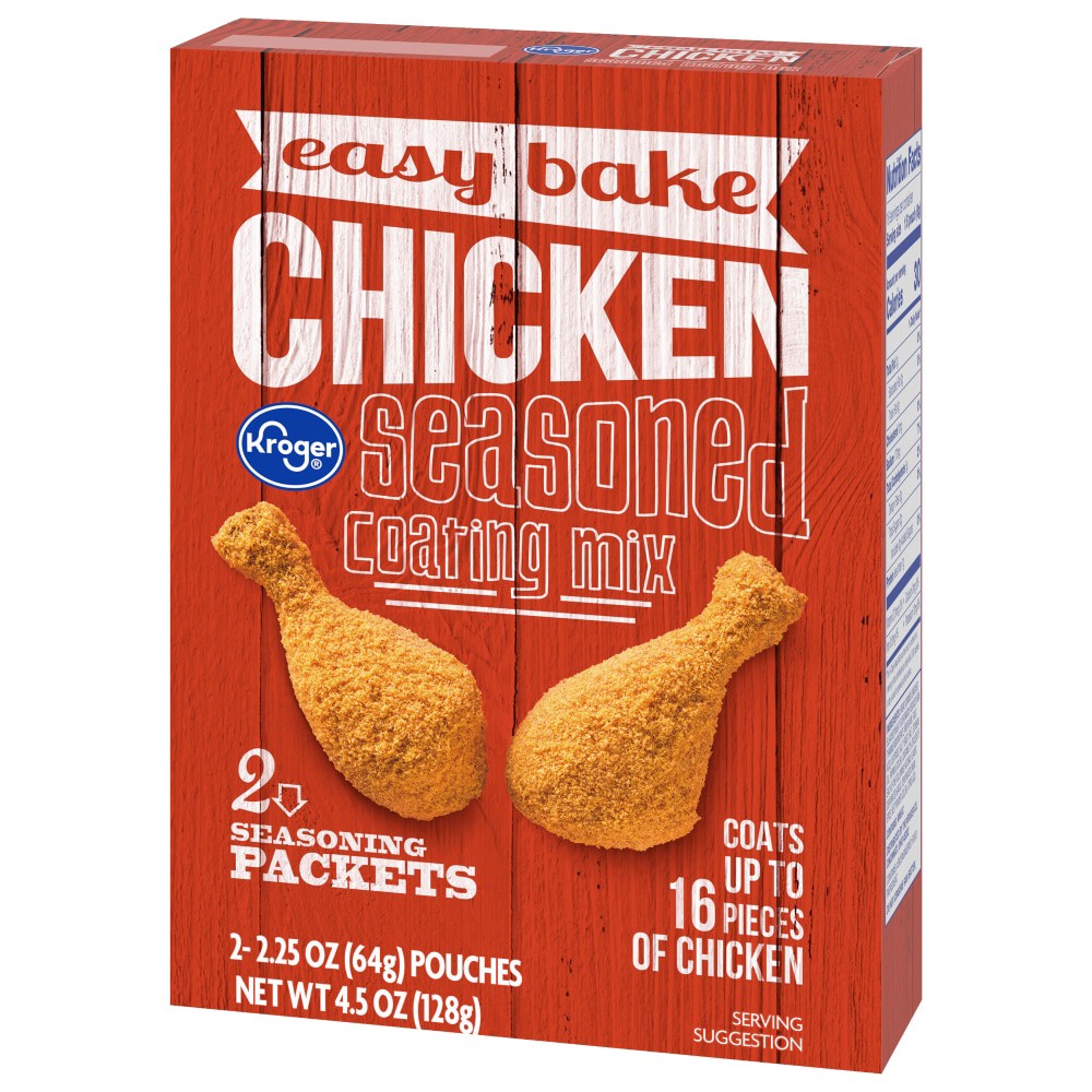 slide 5 of 6, Kroger Easy Bake Chicken Seasoned Coating Mix, 2 ct; 2.25 oz