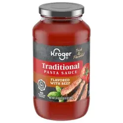 Kroger Traditional Pasta Sauce Flavored With Beef