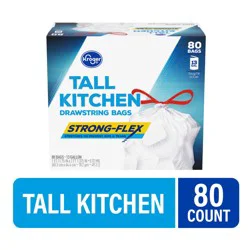 Kroger® Strong-Flex Unscented Tall Kitchen 13 Gallon Drawstring Bags