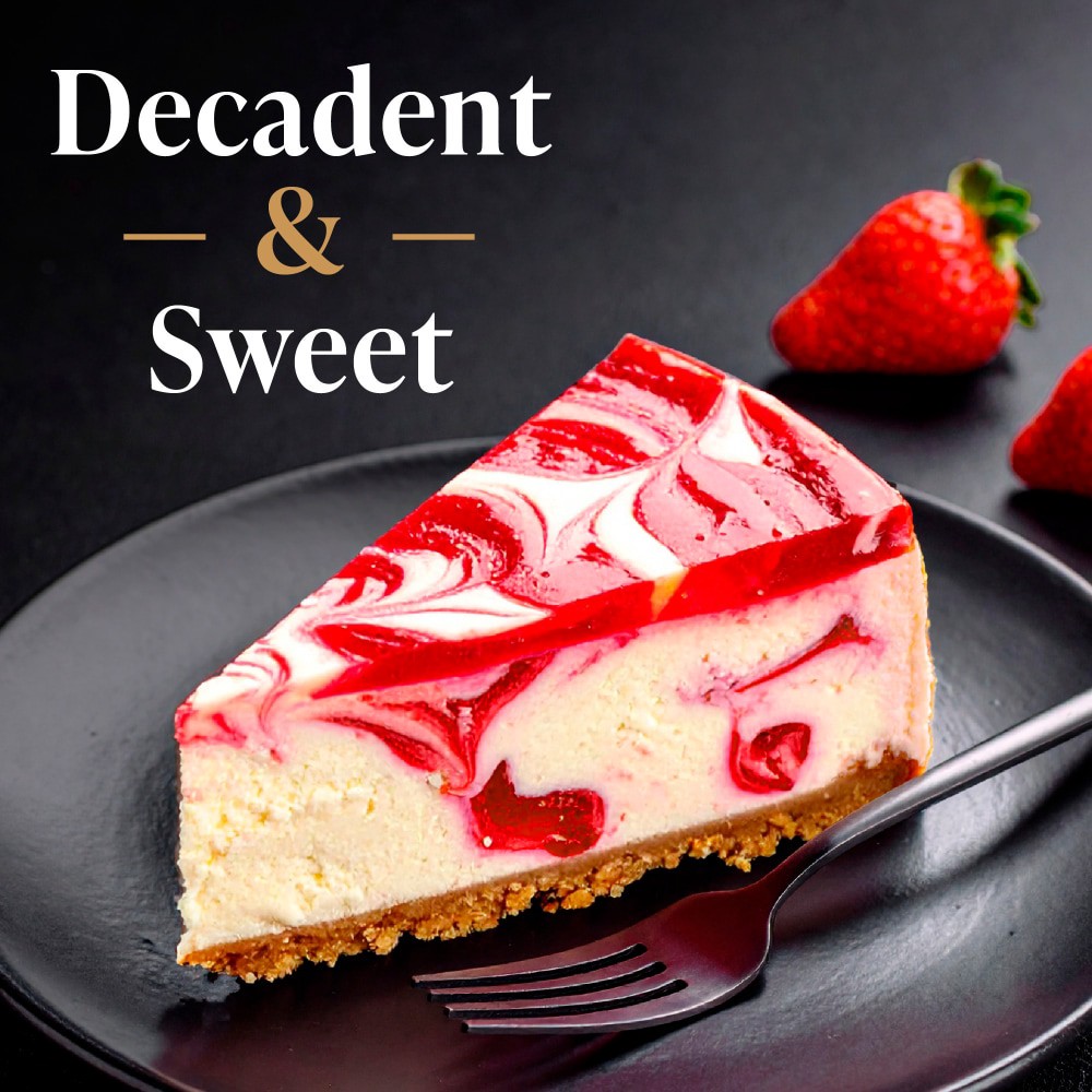 slide 2 of 5, Private Selection Strawberry Swirl Creamstyle Cheesecake, 40 oz