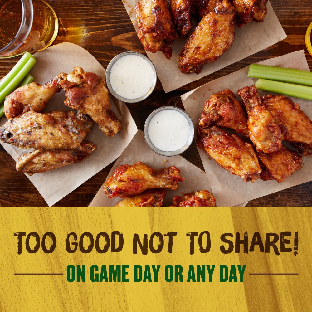 slide 3 of 5, Kroger Garlic Parmesan Chicken Wings, 22 oz