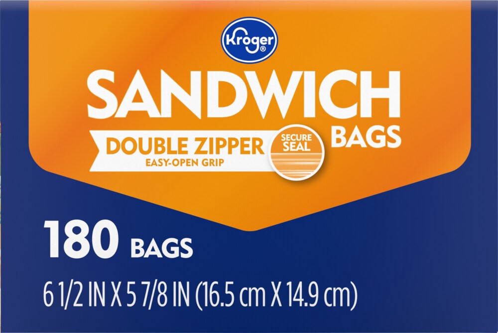 slide 2 of 4, Kroger Reclosable Sandwich Bags, 180 ct