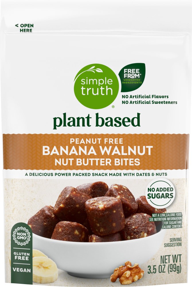 slide 2 of 4, Simple Truth Banana Bread Walnut Nut Butter Bites, 3.5 oz