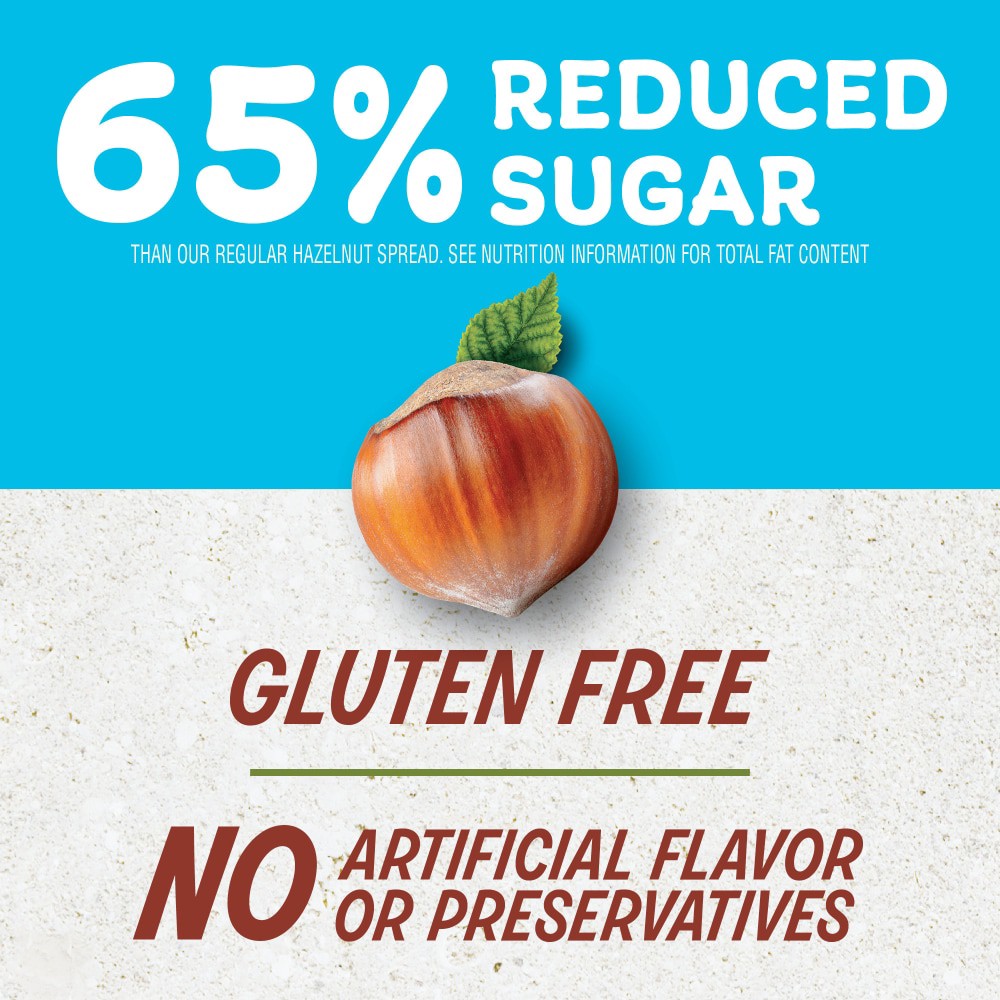 slide 4 of 4, Kroger Reduced Sugar Hazelnut Spread, 13 oz