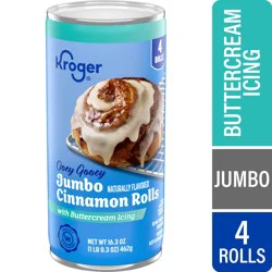Kroger Ready-To-Bake Jumbo Cinnamon Rolls With Buttercream Icing