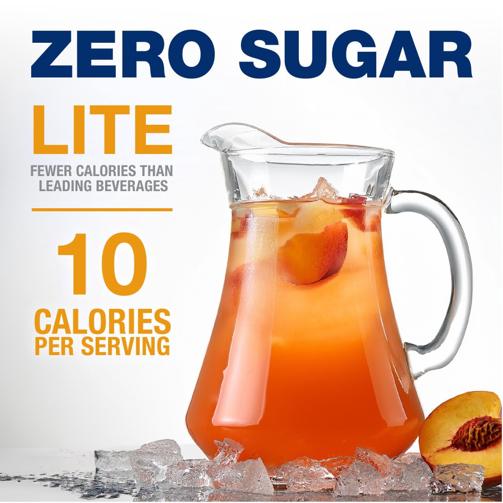slide 4 of 4, Kroger® Lite Zero Sugar Peach Tea Instant Drink Mix, 6 packets / 0.39 oz