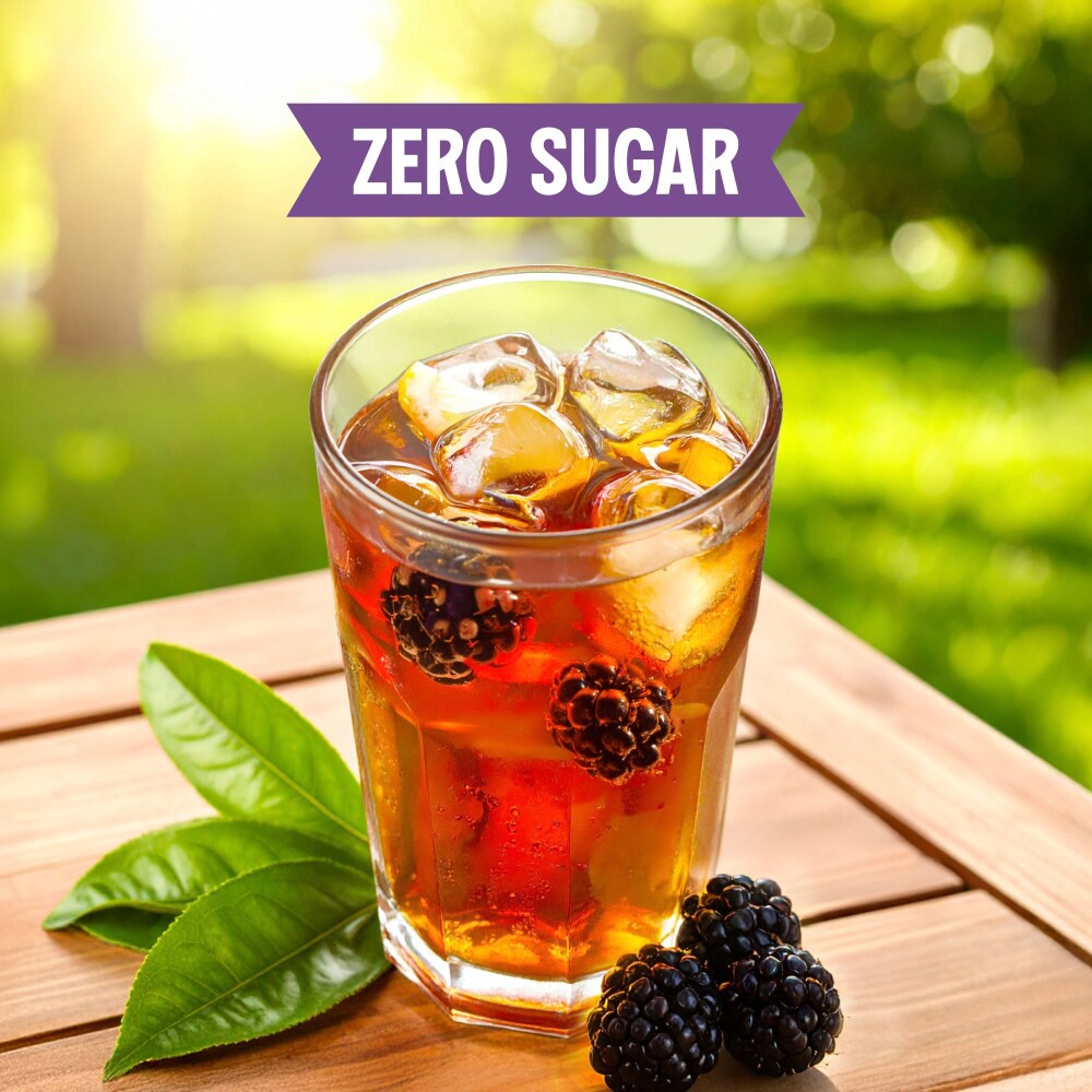 slide 4 of 4, Kroger Brewed Zero Sugar Blackberry Sweet Decaf Tea, 64 fl oz