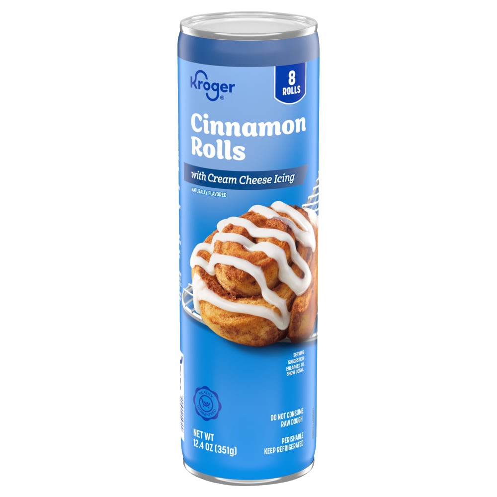 slide 2 of 2, Kroger Ready To Bake Cinnamon Rolls With Cream Cheese Icing, 12.4 oz