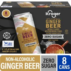 Kroger® Zero Sugar Non Alcoholic Ginger Beer Cans