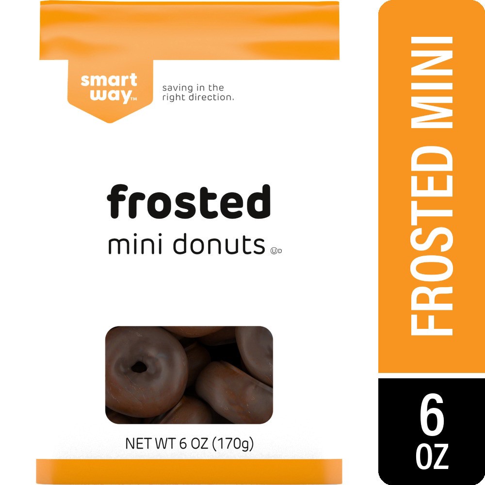 slide 2 of 3, Smart Way™ Chocolate Iced Mini Cake Donuts, 6 oz
