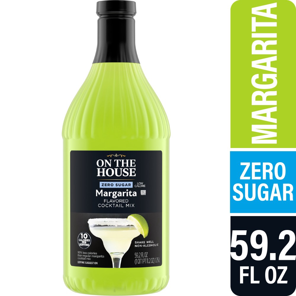 slide 4 of 4, On The House Zero Sugar Margarita Flavored Cocktail Mix, 59.2 fl oz