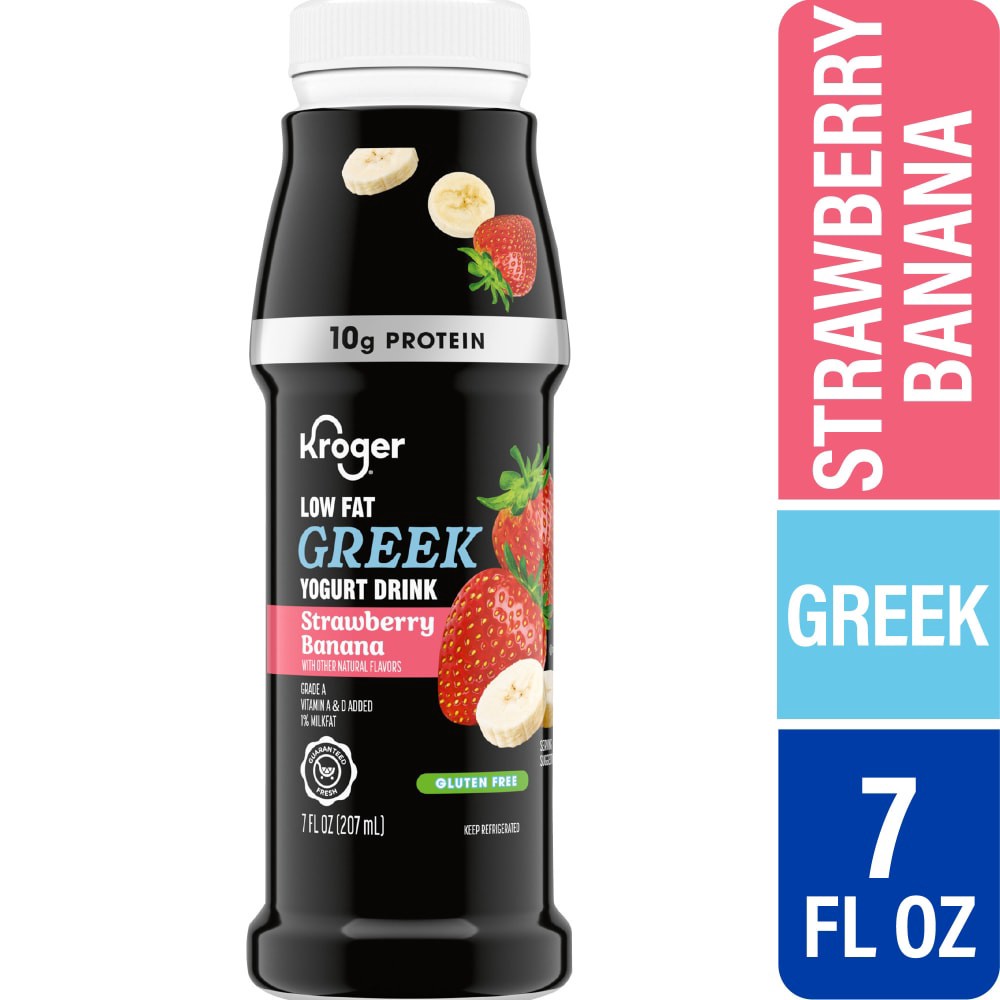 slide 3 of 6, Kroger® Greek Strawberry Banana Yogurt Smoothie, 7 fl oz