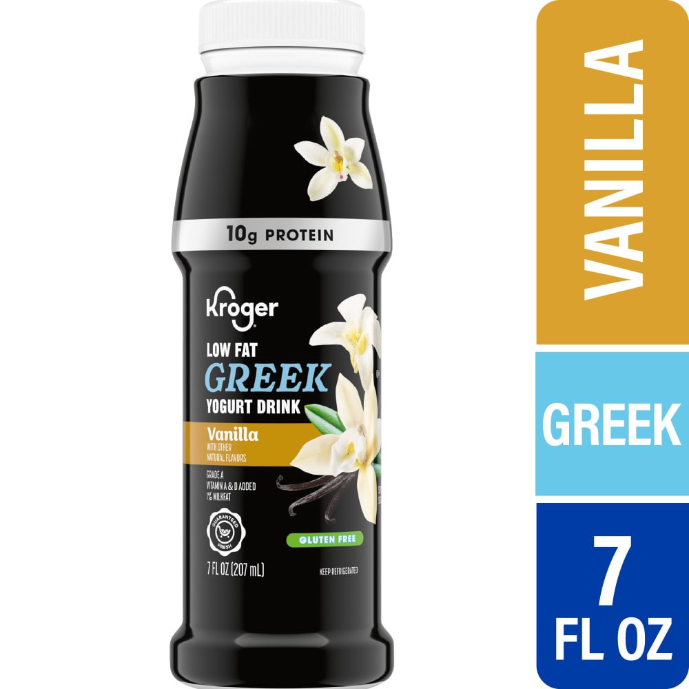 slide 3 of 6, Kroger® Low Fat Vanilla Greek Yogurt Drink - 7 fl oz, 7 fl oz