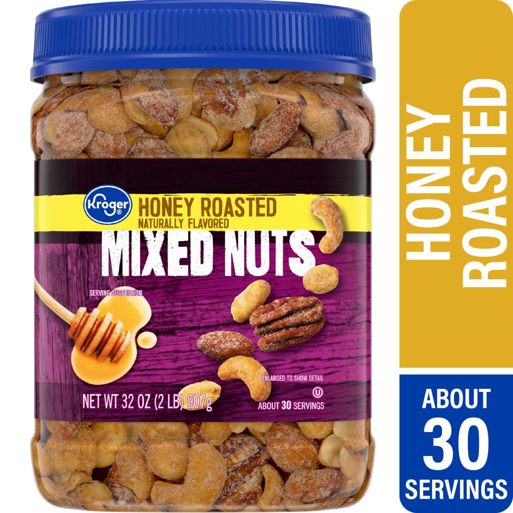 slide 3 of 4, Kroger® Honey Roasted Mixed Nuts, 32 oz