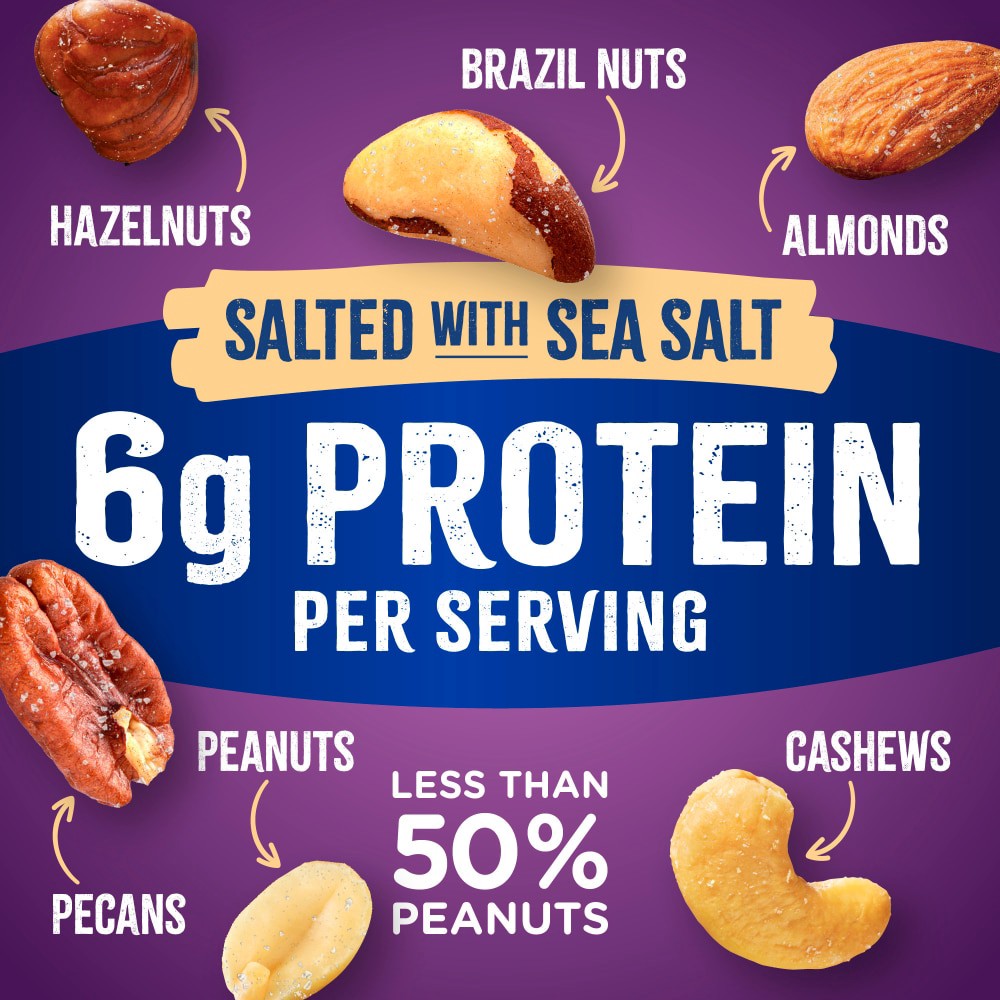 slide 2 of 4, Kroger Salted Mixed Nuts Less Than 50% Peanuts With Sea Salt - 32 oz, 32 oz