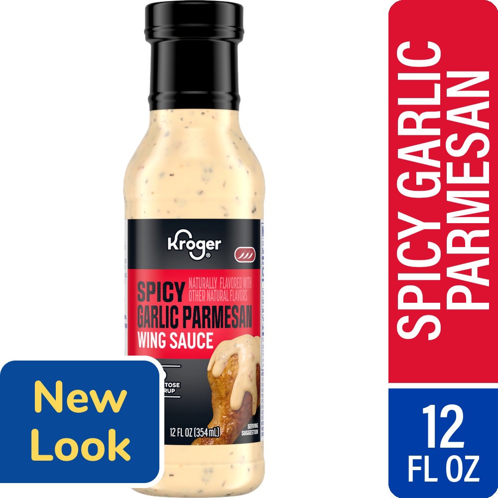 slide 5 of 5, Kroger® Spicy Parmesan Garlic Wing Sauce, 12 fl oz