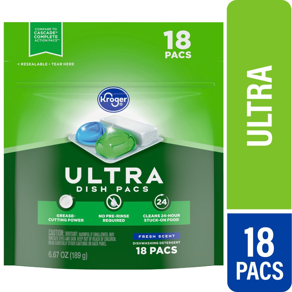 slide 4 of 6, Kroger® Ultra Fresh Scent Dish Pacs, 18 ct