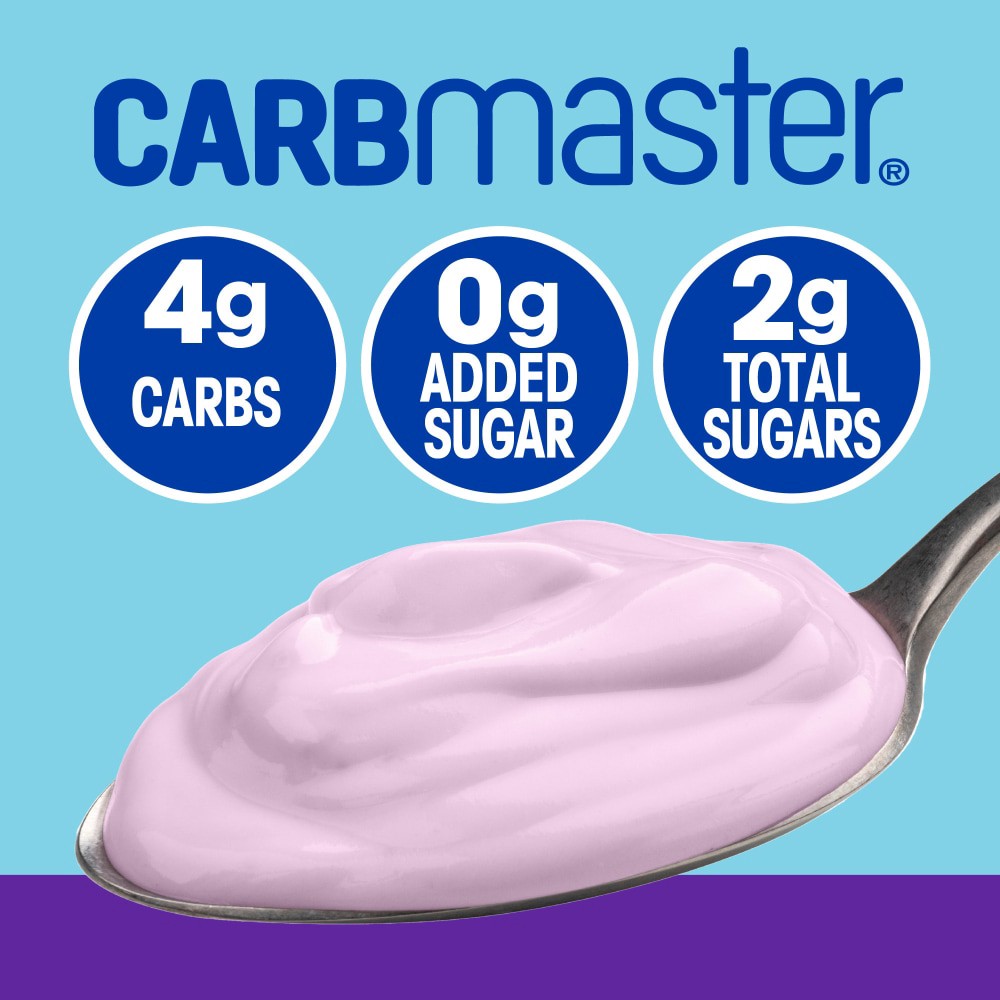 slide 2 of 5, Kroger Carbmaster Blackberry Cultured Dairy Blend Lowfat Yogurt Cup, 6 oz