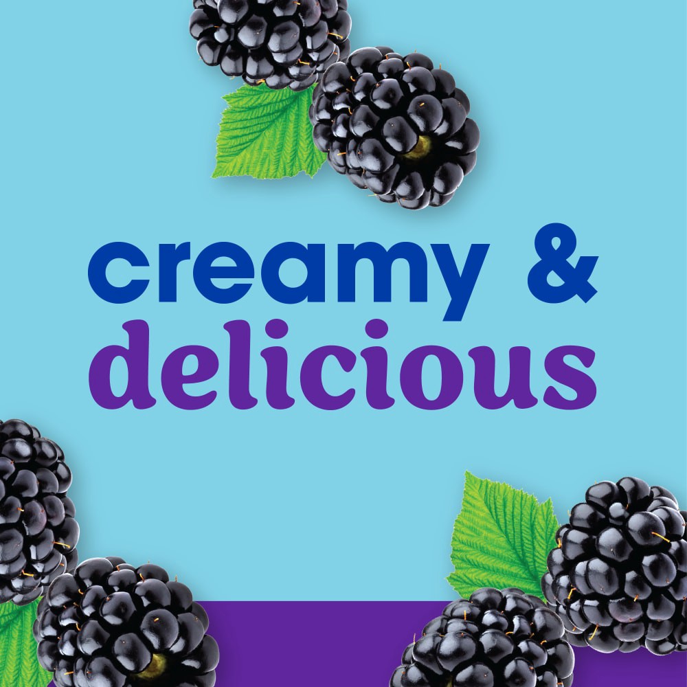 slide 4 of 5, Kroger Carbmaster Blackberry Cultured Dairy Blend Lowfat Yogurt Cup, 6 oz