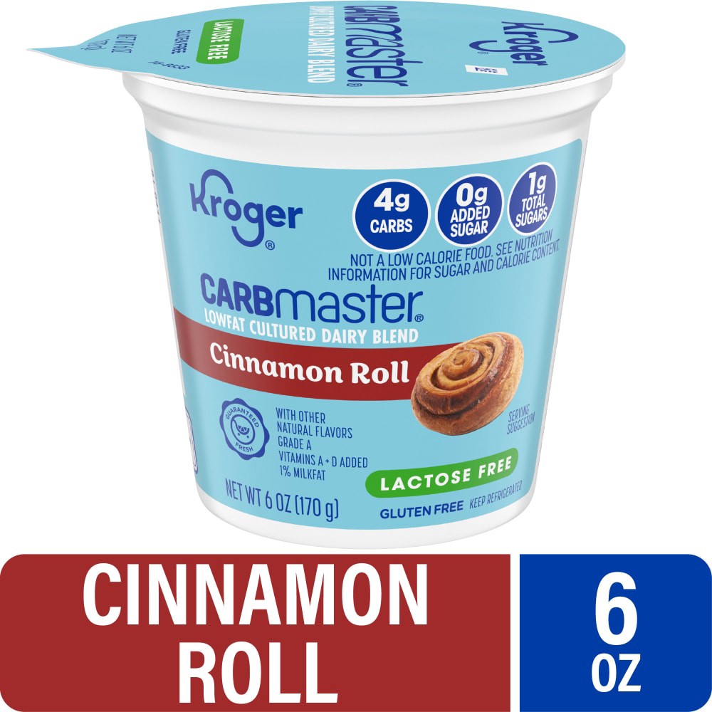 slide 3 of 5, Kroger Carbmaster Cinnamon Roll Yogurt, 6 oz
