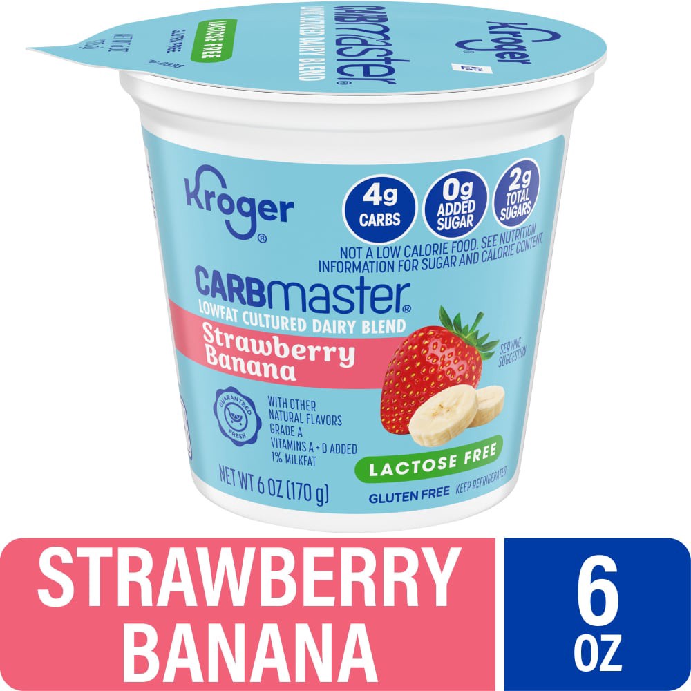 slide 3 of 5, Kroger Carbmaster Strawberry Banana Yogurt - 6 oz, 6 oz