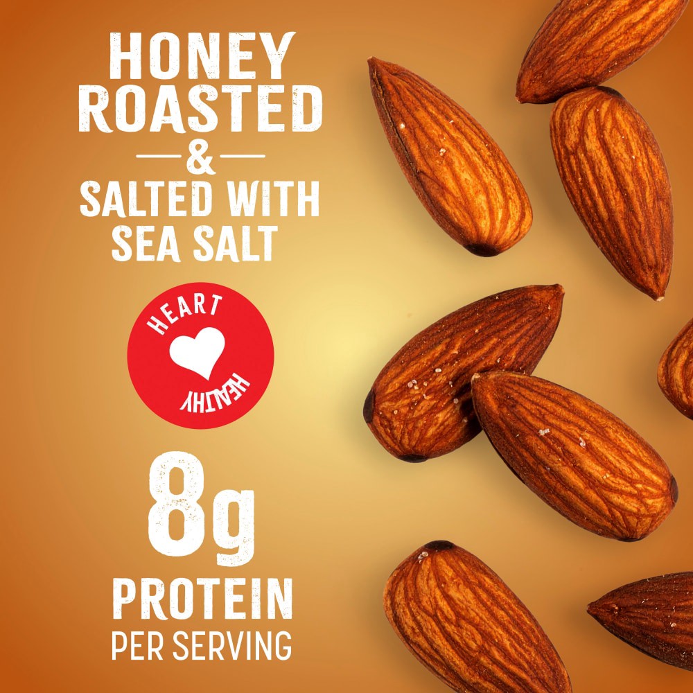 slide 3 of 4, Kroger Honey Roasted Sea Salt Almonds, 1.5 oz