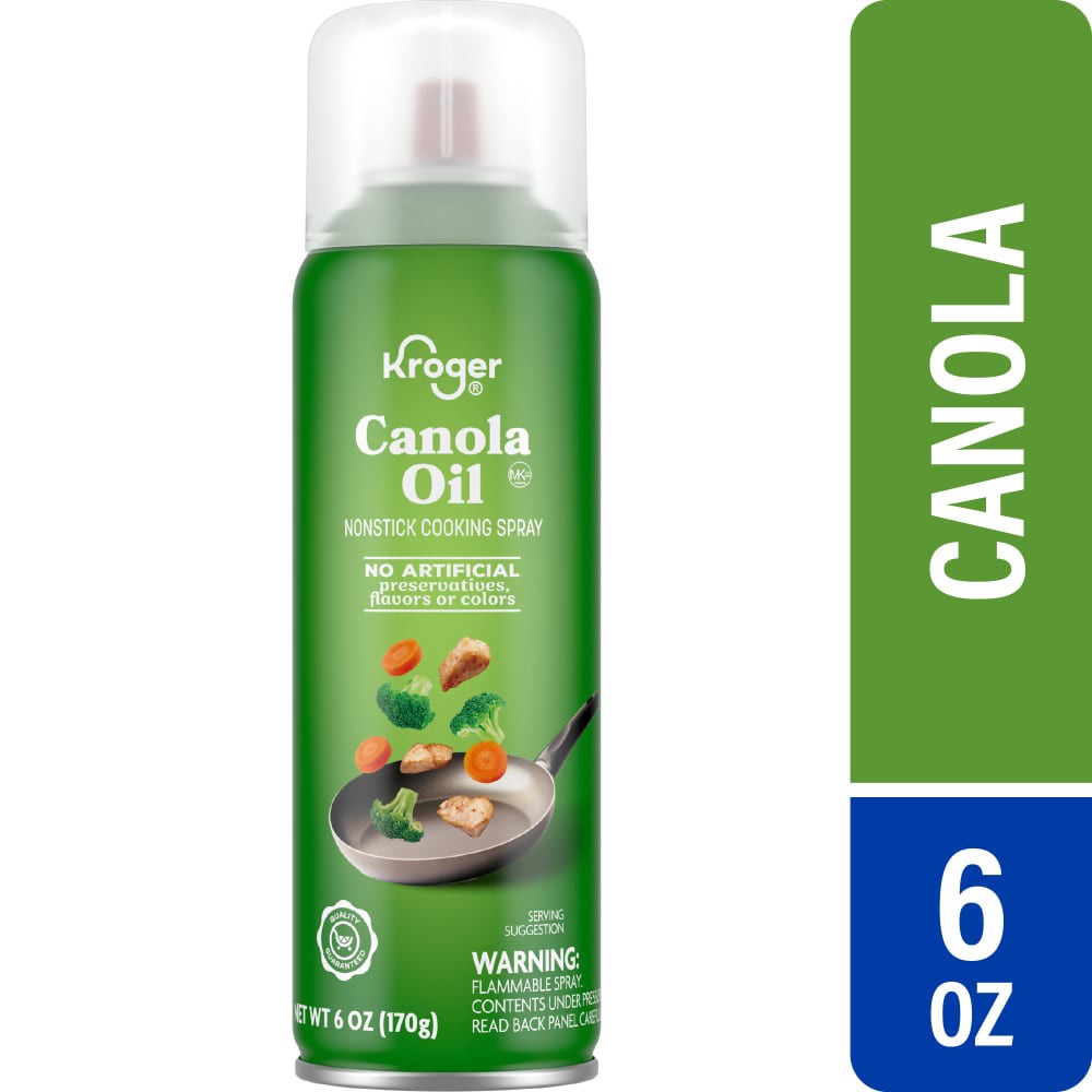 slide 4 of 4, Kroger® Canola Oil Nonstick Cooking Spray, 6 oz