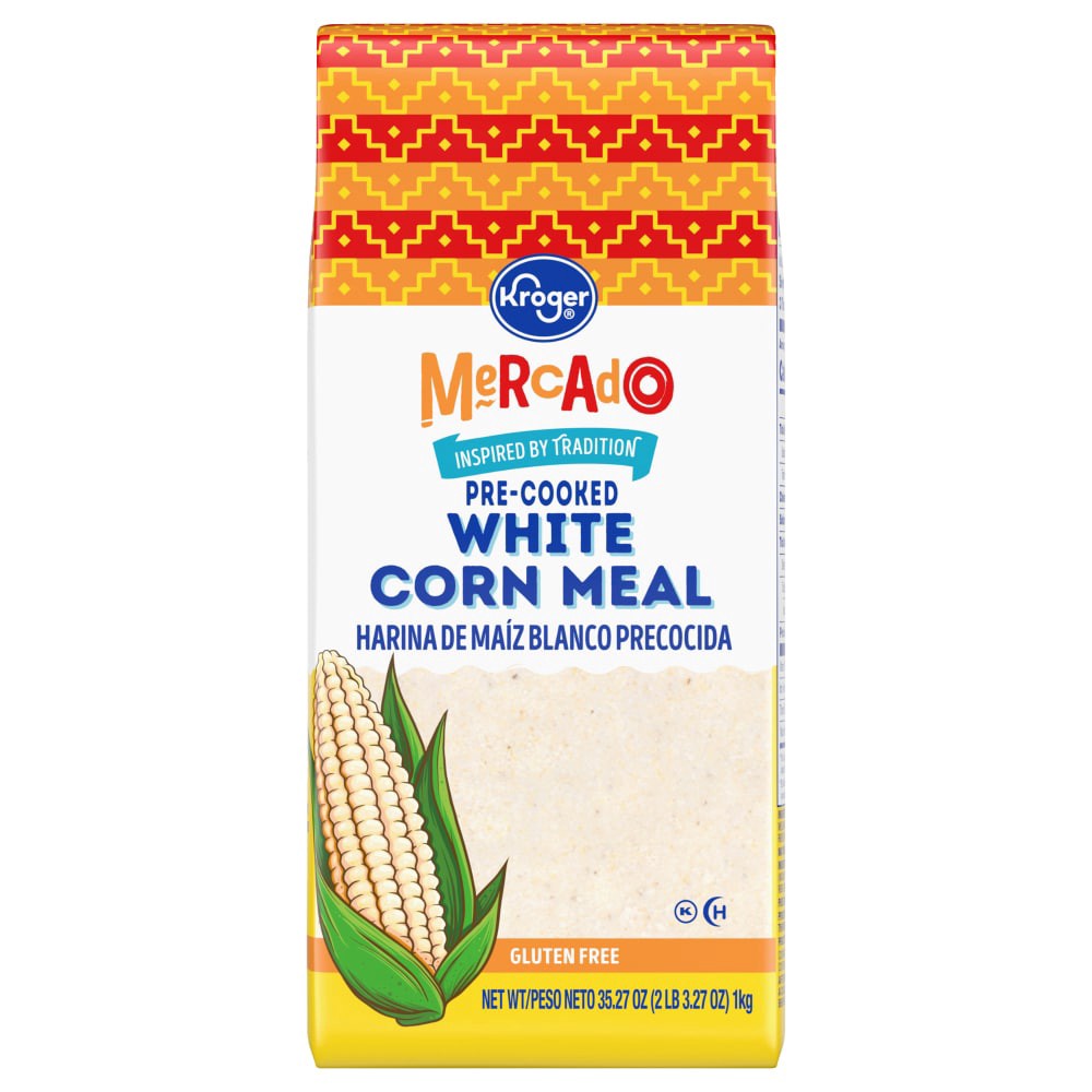 slide 2 of 3, Kroger® Mercado Pre Cooked White Corn Meal, 35.27 oz