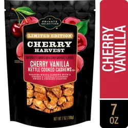 Private Selection® Cherry Harvest Kettle Cooked Cherry Vanilla Cashews, 7 oz