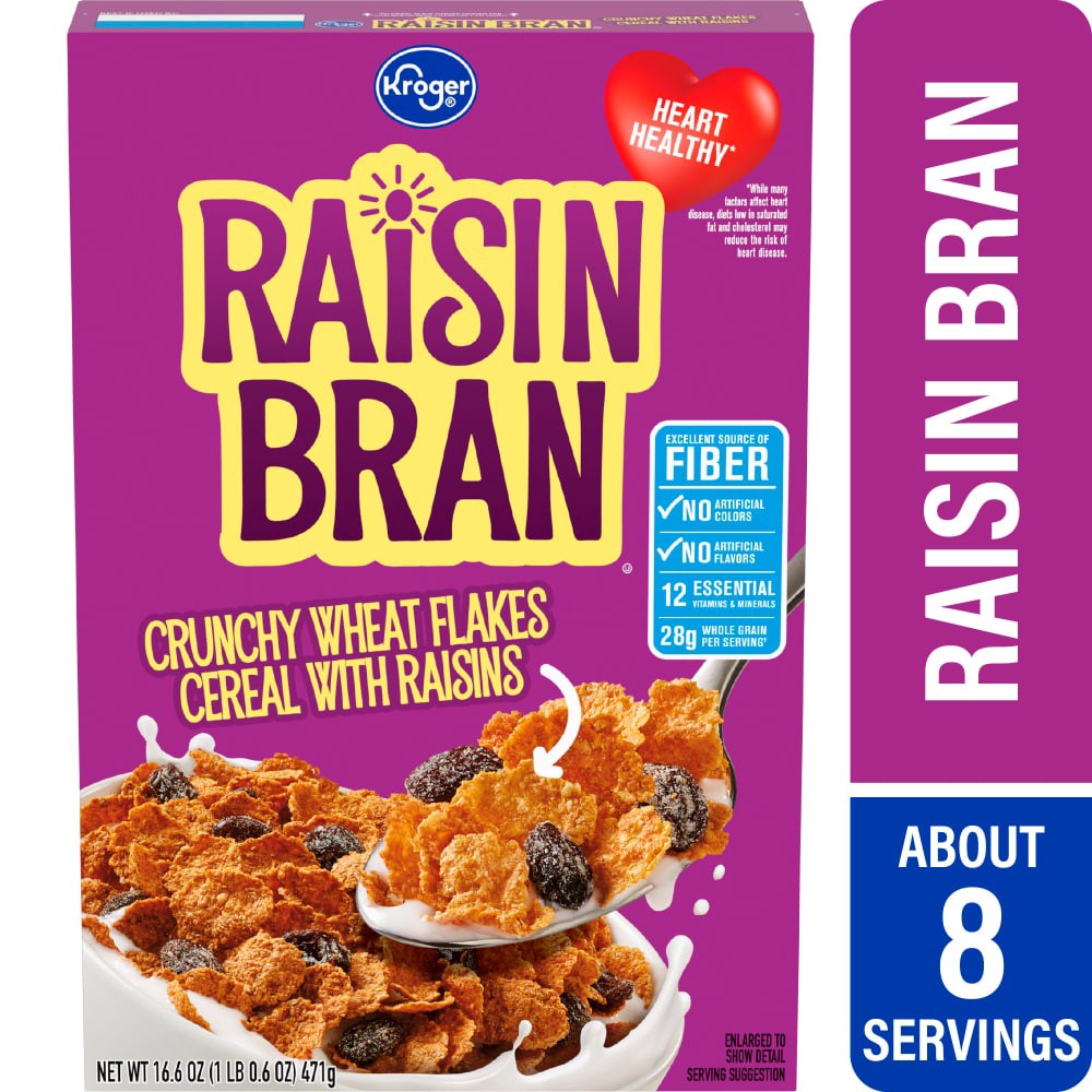 slide 2 of 3, Kroger® Raisin Bran Cereal, 16.6 oz