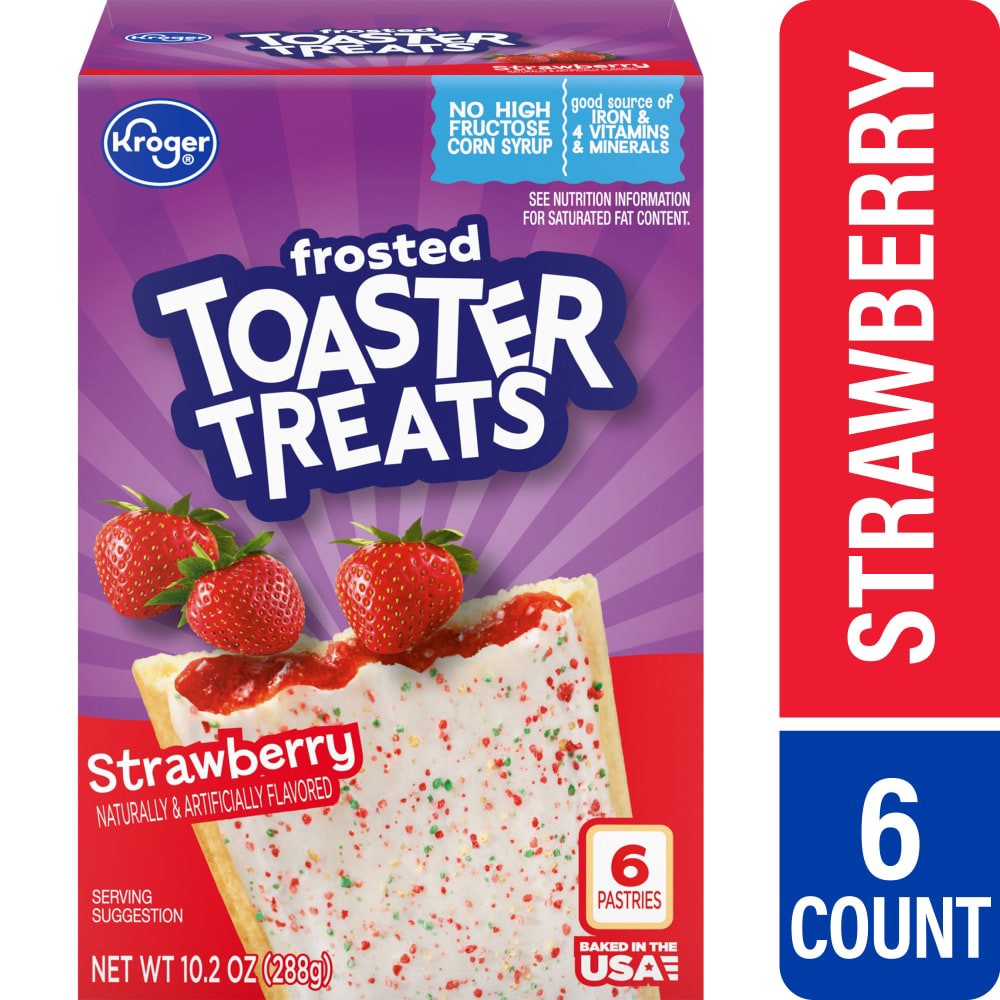 slide 3 of 5, Kroger® Toaster Treats Strawberry, 6 ct