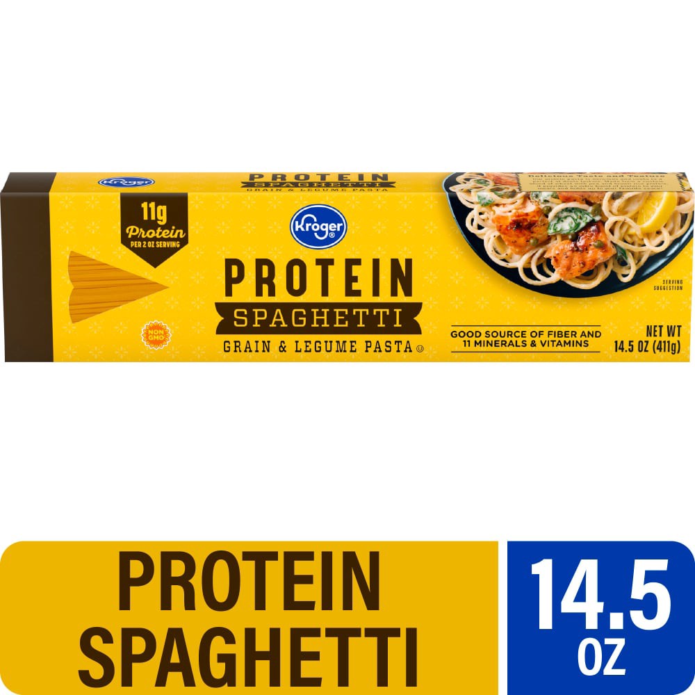 slide 3 of 3, Kroger Protein Spaghetti, 14.5 oz