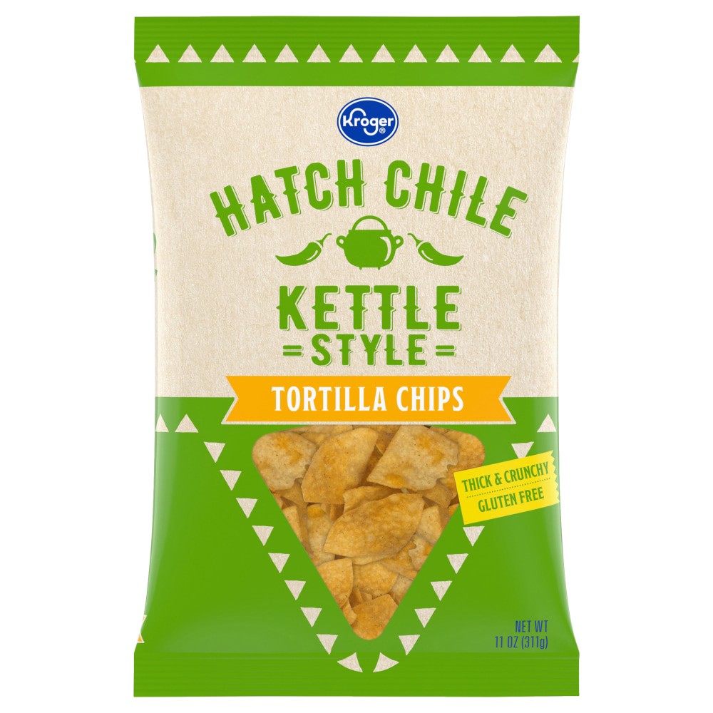 slide 2 of 2, Kroger® Hatch Chile Kettle Style Tortilla Chips - 11 oz, 11 oz