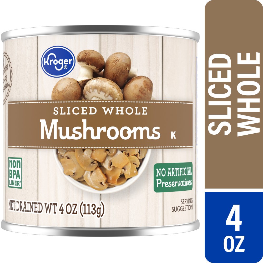 slide 3 of 4, Kroger® Mushroom Sliced, 4 oz