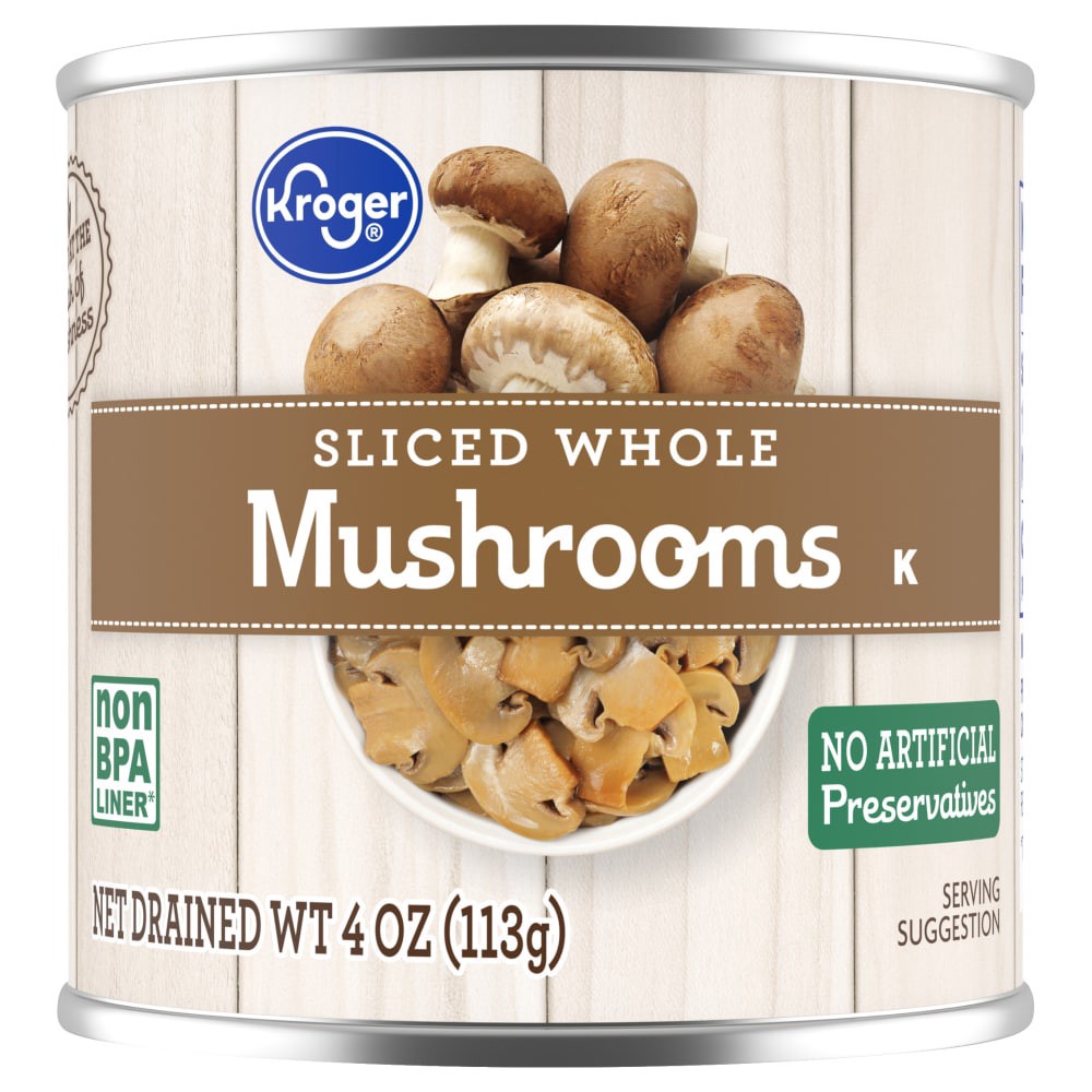 slide 2 of 4, Kroger® Mushroom Sliced, 4 oz