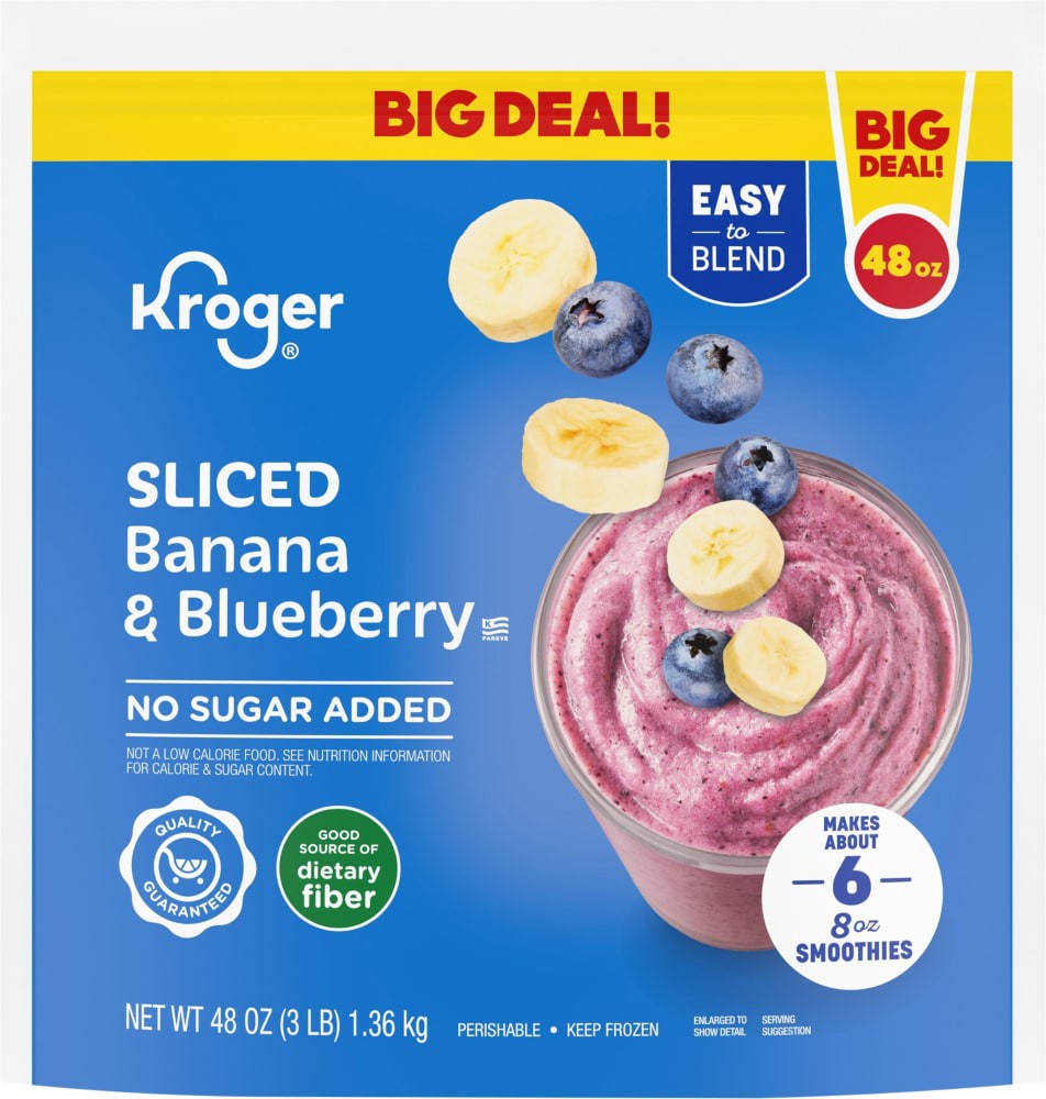 slide 2 of 2, Kroger® Sliced Banana & Blueberry Smoothie, 48 oz