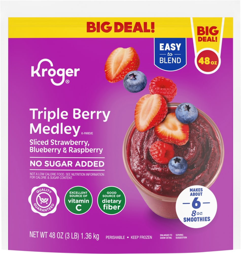 slide 2 of 2, Kroger® Triple Berry Medley Smoothie, 48 oz