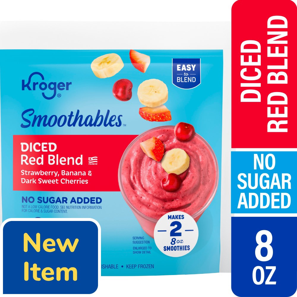 slide 3 of 3, Kroger® Smoothables™ Diced Red Blend Smoothie, 8 oz