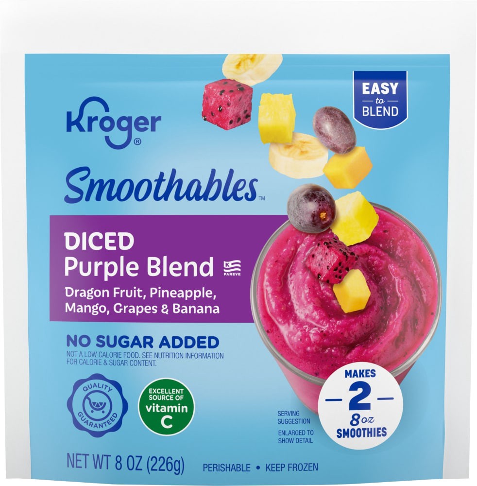 slide 2 of 2, Kroger® Smoothables™ Diced Purple Blend Smoothie, 8 oz