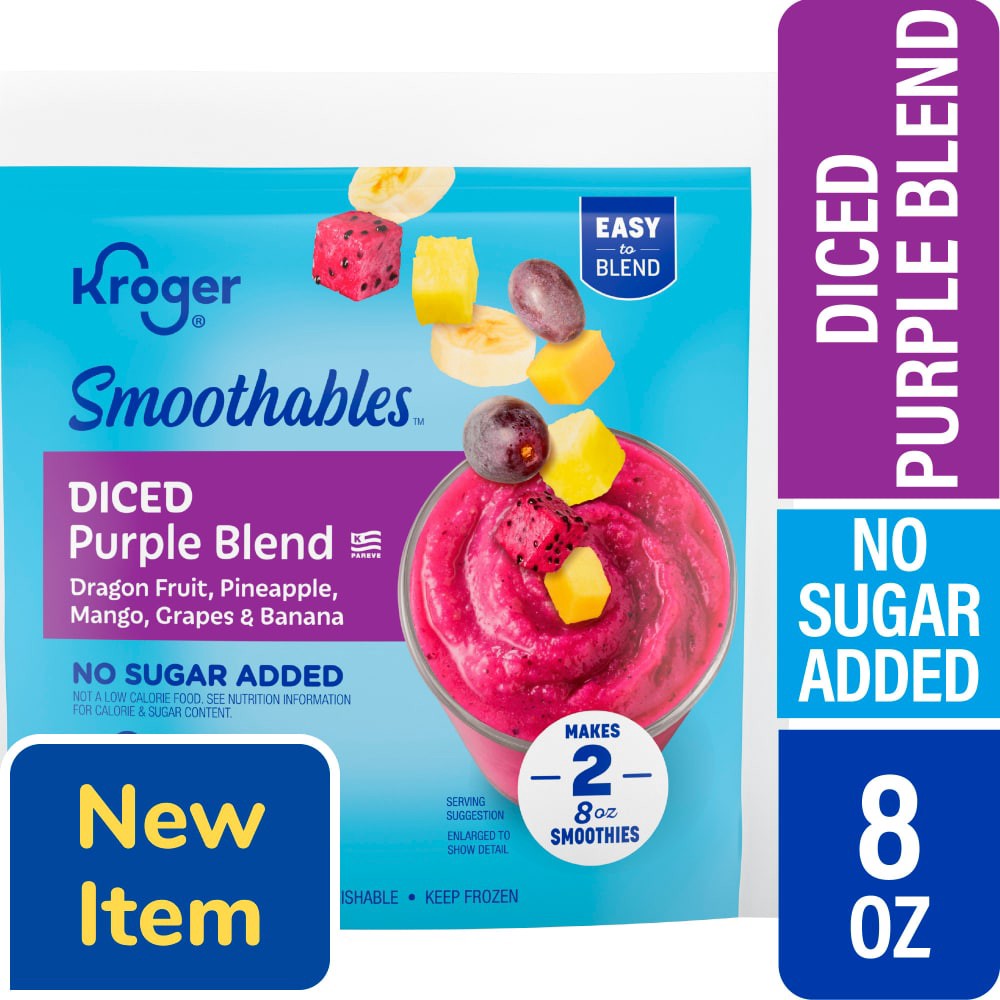 slide 2 of 3, Kroger® Smoothables™ Diced Purple Blend Smoothie, 8 oz