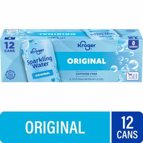 slide 1 of 4, Kroger® Caffeine Free Original Sparkling Water, 12 ct; 12 fl oz